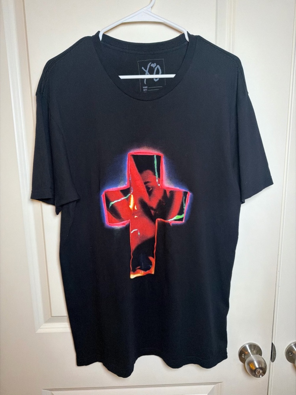 The Weeknd X0 Starboy Cross Black T-Shirt size L